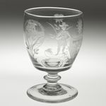 Oddfellows Engraved Georgian Rummer Glass c1820