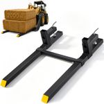 VEVOR Clamp On Pallet Forks 2000lbs Tractor Forks 43" Adjustable Bucket Forks