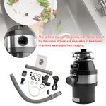Garbage Disposal 3/4 HP 2800 RPM Under Sink Kitchen Food Waste Disposer w/ Plug,
