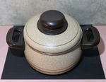 Vintage German Silit Silargan 16cm Stock Pot W/ Lid - Specked Yellow - Induction