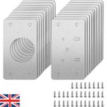 10x Hinge Repair Plate Cabinet Hinge Repair Brackets Kitchen Cupboard Door Kit  