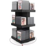 Rotating Wooden Trading Card Display Stand Greeting Card Collection Showcase UK