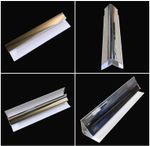 Silver 5mm Shower Wall Panel Trims 2.6m Bathroom Cladding PVC Wall Panels Chrome