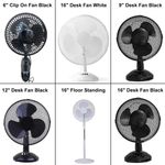 6'' 9'' 12'' 16'' Pedestal Oscillating Stand Fan Desk 2/3 Speed Fan Home office