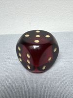 Vintage Cherry Bakelite Catalin Dice  46,9Gr 34,5mm