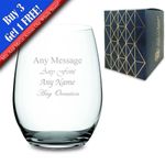 Personalised Engraved 21oz Pure Stemless Gin Tumbler with Gift Box