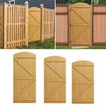 Privacy Wooden Garden Gate Pedestrian Fence Gate Yard Porch With Fittings Latch