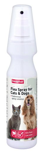 Beaphar – Flea Spray for Cats and Dogs – Kills Fleas Within 24 Hours – UK