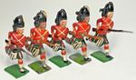 Please Read - Britains - Five x Scottish Soldiers Charging, 6cm, Metal, Unboxed