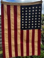 Vintage embroidered 48 Star American Flag - 85cm x 60cm