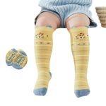 2 Pairs Kids Baby Boys Girls Knee High Long Socks Toddler Cotton Anti-slip Socks