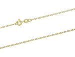 9ct Yellow Gold Necklace Chain Curb Polished 16in–20in Italian Made Hallmarked