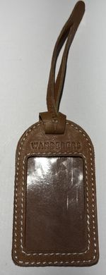 Wanderers Travel Co. Brown Leather Universal Luggage Tag 5x2.75 Luxury