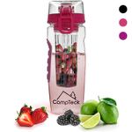 1000ml Fruit Infusing Infuser Water Bottle BPA Free Plastic Sports Detox Health