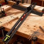 2 in 1 Adjustable Drilling Jig Aluminium Drywall Square Ruler Door Template