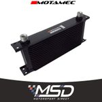 Motamec 16-Row Black Alloy Oil Cooler – 235mm Matrix, 5/8 BSP Fittings
