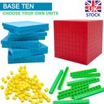 Base Ten Maths Blocks – Choose from Unit Cubes, Rods, Flats, or Thousand Cube
