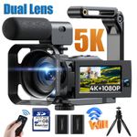 🔥5K Video Camera Camcorder 56MP Dual Lens WiFi IR Night Vision Digital 16X Zoom