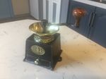 RARE ANTIQUE COFFEE GRINDER,No.0 KENRICK & SONS CAST IRON & BRASS CIRCA-1890.