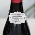 Personalised Metal Bottle Tag, Custom Message Wine Label, Git for Him Her 