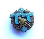 1992 ACU BENEVOLENT FUND ISLE OF MAN TT BADGE - IoM MANX T.T. RACES