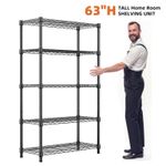 MZG 5 Tier Racking Shelf Heavy Duty Garage Shelving Storage Shelves 160x60x35cm