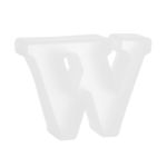 3D Alphabet Mold for Resin 2.56 Inch Silicone W Capital Alphabet Epoxy Casting