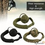 Paracord Keychain With Steel Ball Backpack Outdoor Survival Monkey Fist Durable~