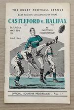 RUGBY LEAGUE EASTERN FINAL PROGRAMME CASTLEFORD V HALIFAX 1964 Multi Autographs