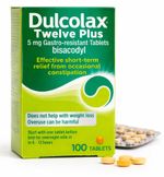 Dulcolax Twelve Plus 5mg Bisacodyl Gastro-Resistant Tablets – 100 Tablets - 1MAX