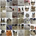 POTT'R Custom Potter's Mark Pottery Ceramic Stamp Incorporating a Hand-Held Post