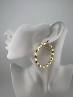 Women’s 9ct Gold Hoop Earrings UK Sale - Ladies 9ct Yellow Gold 50MM Hoops UK