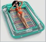 B.C. Water Fun PD Large Inflatable Floating Mat Lounger w/ Pillow 182x120cm