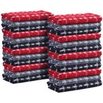 6-24 Pack Mono Check Tea Towels 100% Cotton Kitchen Dish Cloth Super Absorbent