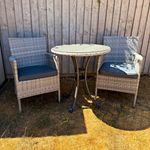 Katie Blake Sandringham Table & Chairs Garden Bistro Set - Grey