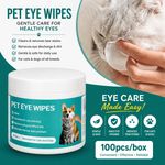 100pcs Eyes Tear Stain Remover Pet Wipes  Cats And Dogs Universal
