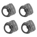4Pcs Durable Black PVC Stove Knob Covers Kitchen Safety Guard Baby Proof Lock