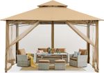 Outdoor Gazebo for Patios Steel Frame with Mosquito