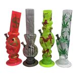 Acrylic Bong Water Pipe Mixed Design 15cm 20cm 26cm 30cm