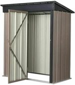 5 x 3ft Garden Shed Galvanised Metal Shed Outdoor Storage Tool Small House