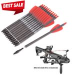 7.5" Crossbow Bolts for EK COBRA SYSTEM R9 2" Red Vanes with 100grain Point 12X