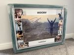 Sylvester Stallone Signed HUGE Rocky Framed Photo With Rare Rocky Inscription!