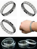2026 Model: Germanium Stone Titanium Health/Relief Expandable Magnetic Bracelet