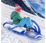 Inflatable Snow sled  42in Skiing Tube Heavy Duty , Blue with handles