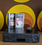 Sharp VC-M26HM VHS VCR Video Recorder Remote Fully Working + Star Wars VHS Tapes