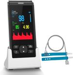 Pulse Oximeter SpO2 PR Heart Rate & PI Blood Oxygen Bluetooth App Alarm Monitor