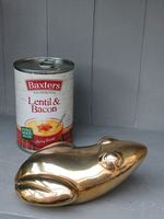 VINTAGE LARGE BRASS TOAD FROG ORNAMENT PAPERWEIGHT HOME OFFICE - 400 g