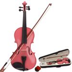 1/2 Acoustic Violin Set Pink Beginner Student Violin with Case Bow Rosin
