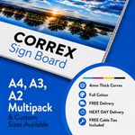 Correx Signs Printed Full Colour Lamp Post Sign A4 A3 A2 - FREE Cable Ties
