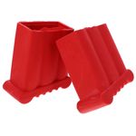 2Pcs Ladder Feet Pad Red Rubber Protective Durable Ladder Accessories